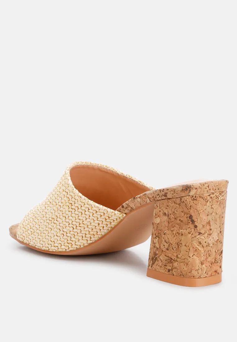 addie raffia slip on sandals