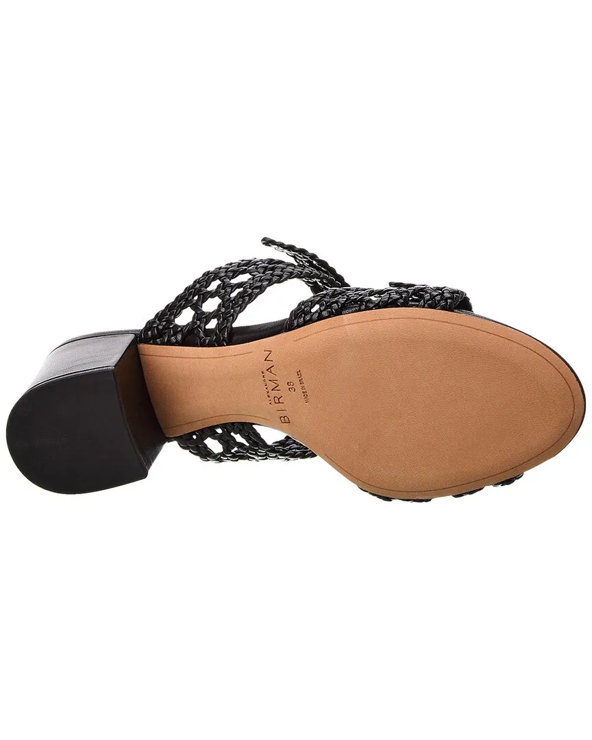 Alexandre Birman Clarita Intreccio 60 Doppia Solet Leather Sandal
