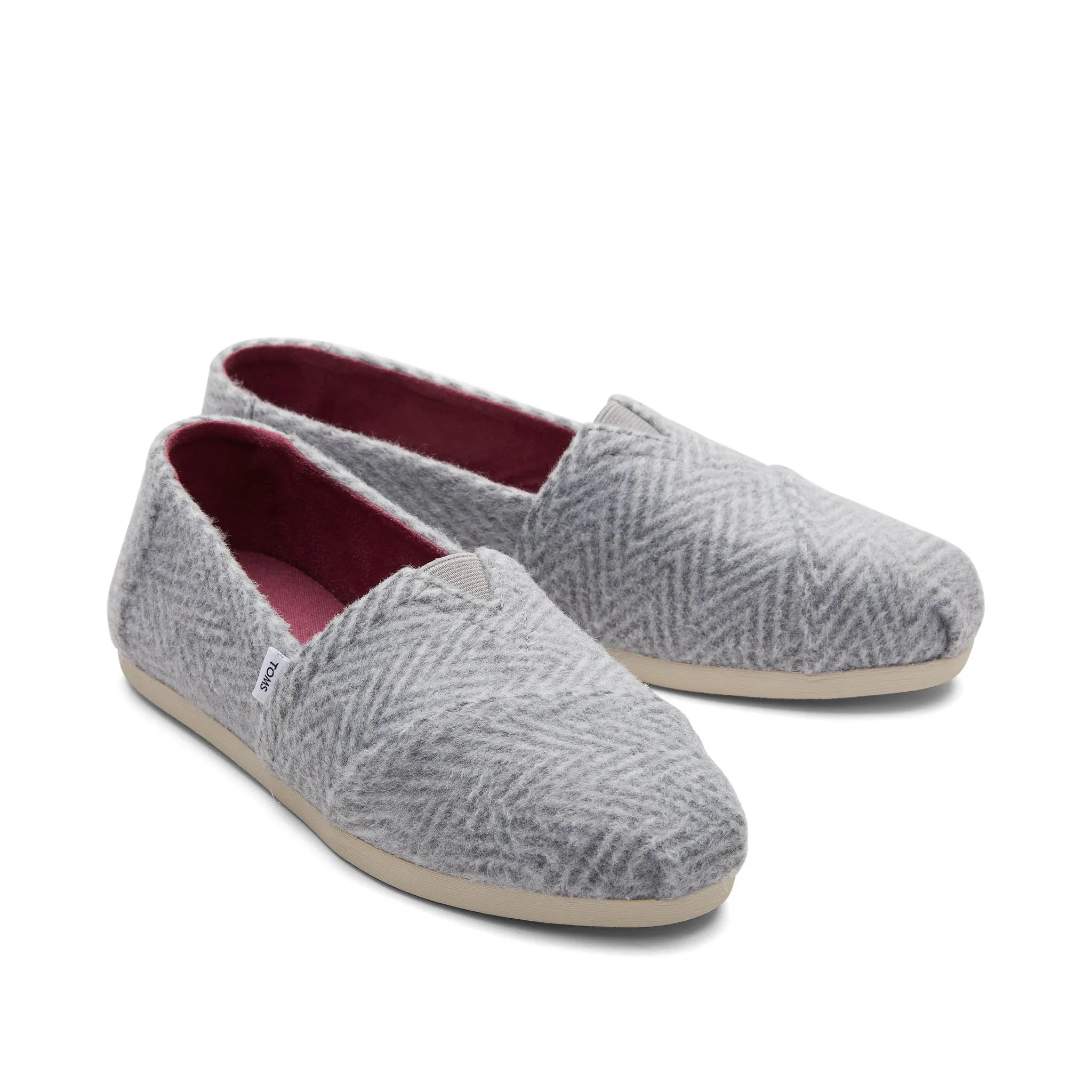 Alpargata Grey Herringbone Slip-On