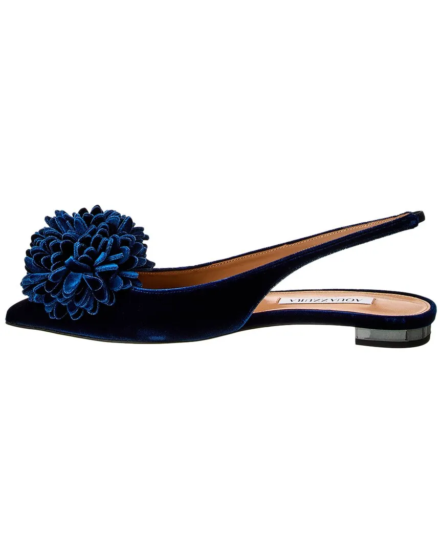 Aquazzura Couturier Velvet Slingback Flat