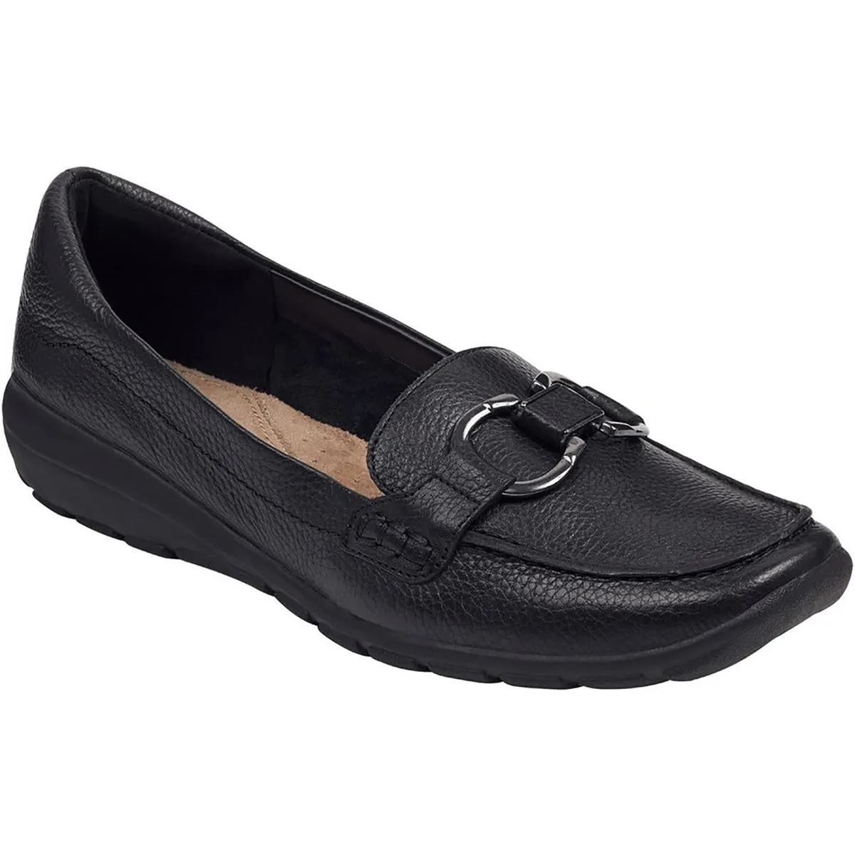 Avienta Womens Leather Slip On Loafers