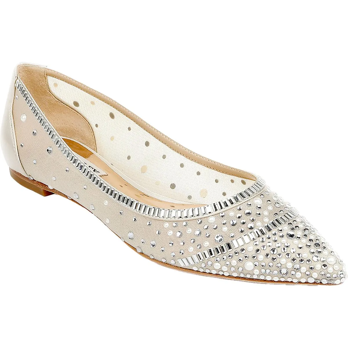 Babette Womens Satin Slip-On Ballet Flats