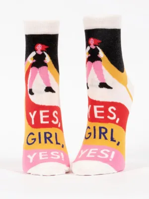 Blue Q Womens Ankle Socks Yes, Girl, Yes!