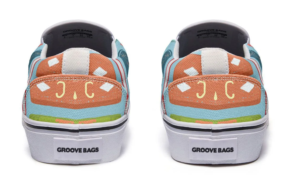 Book Title Slip-On Shoes