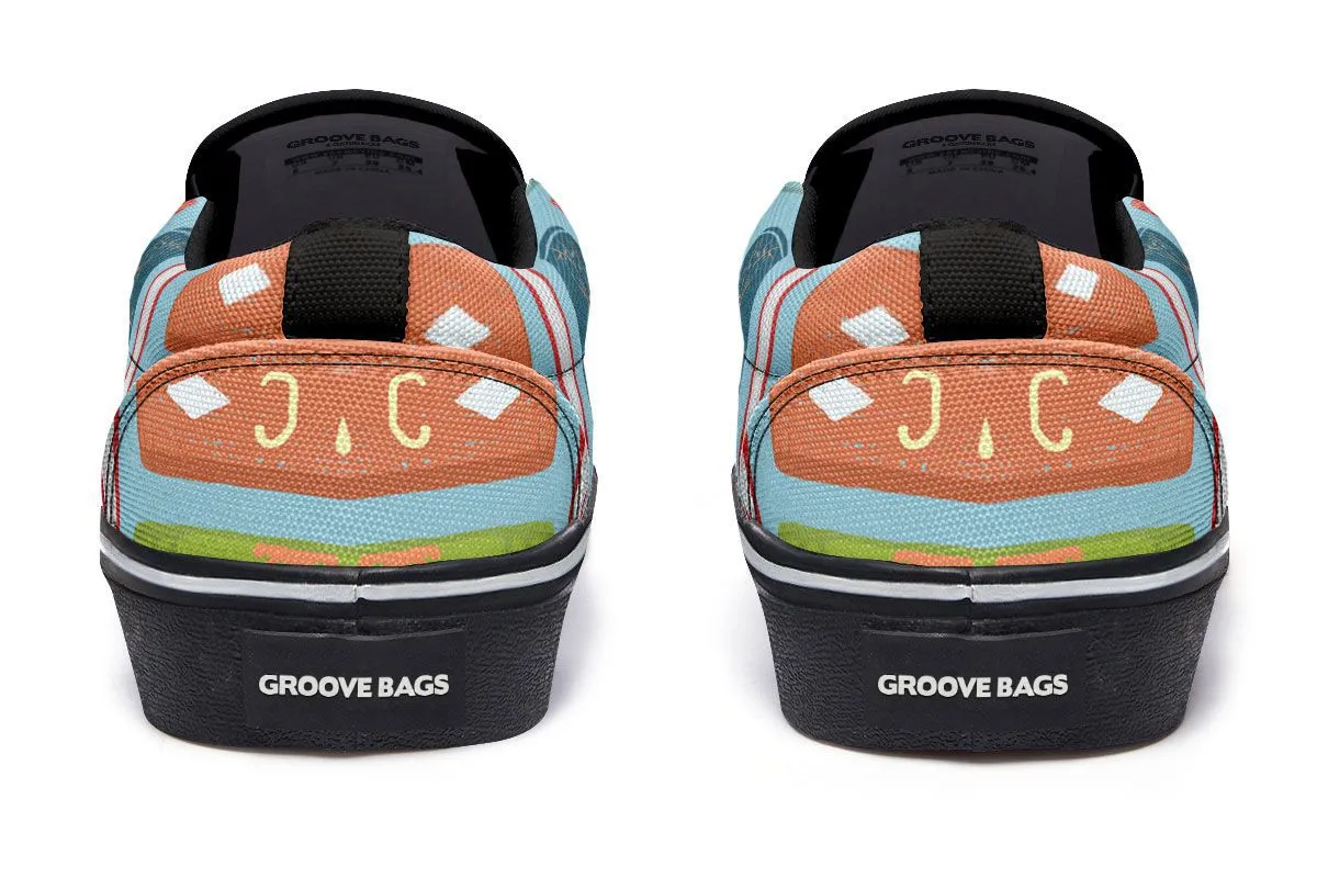 Book Title Slip-On Shoes