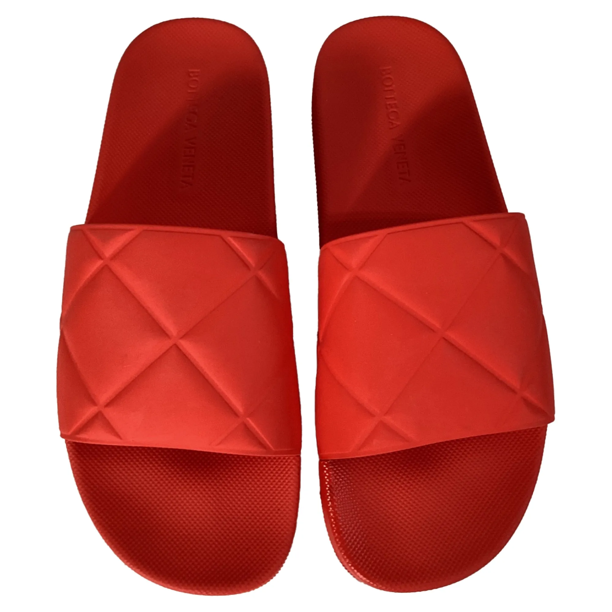 Bottega Veneta Slides in Red Rubber