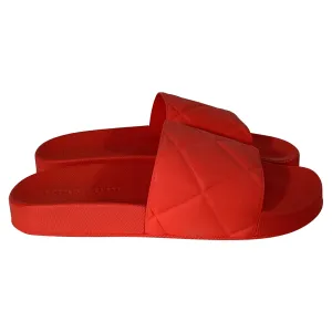 Bottega Veneta Slides in Red Rubber