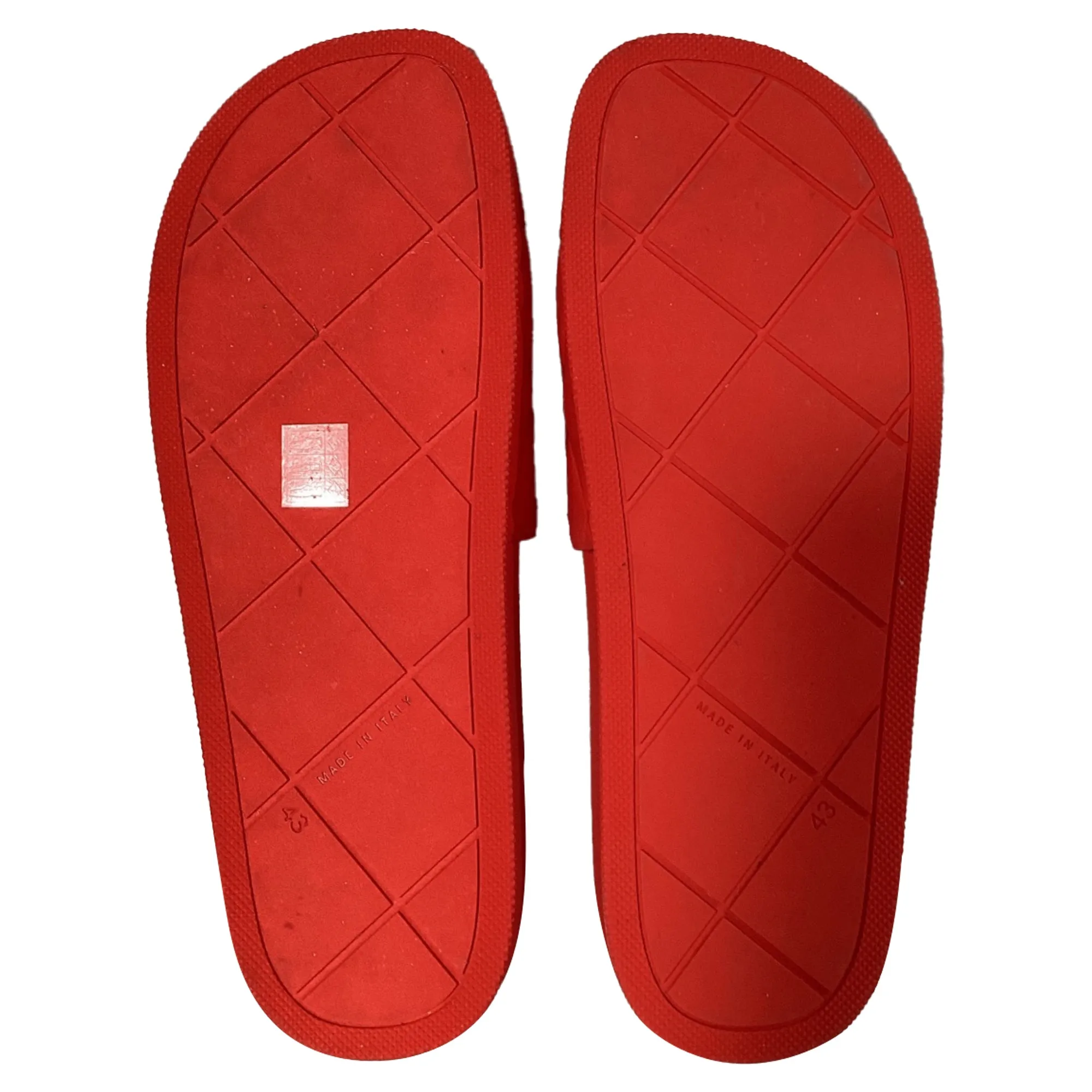 Bottega Veneta Slides in Red Rubber