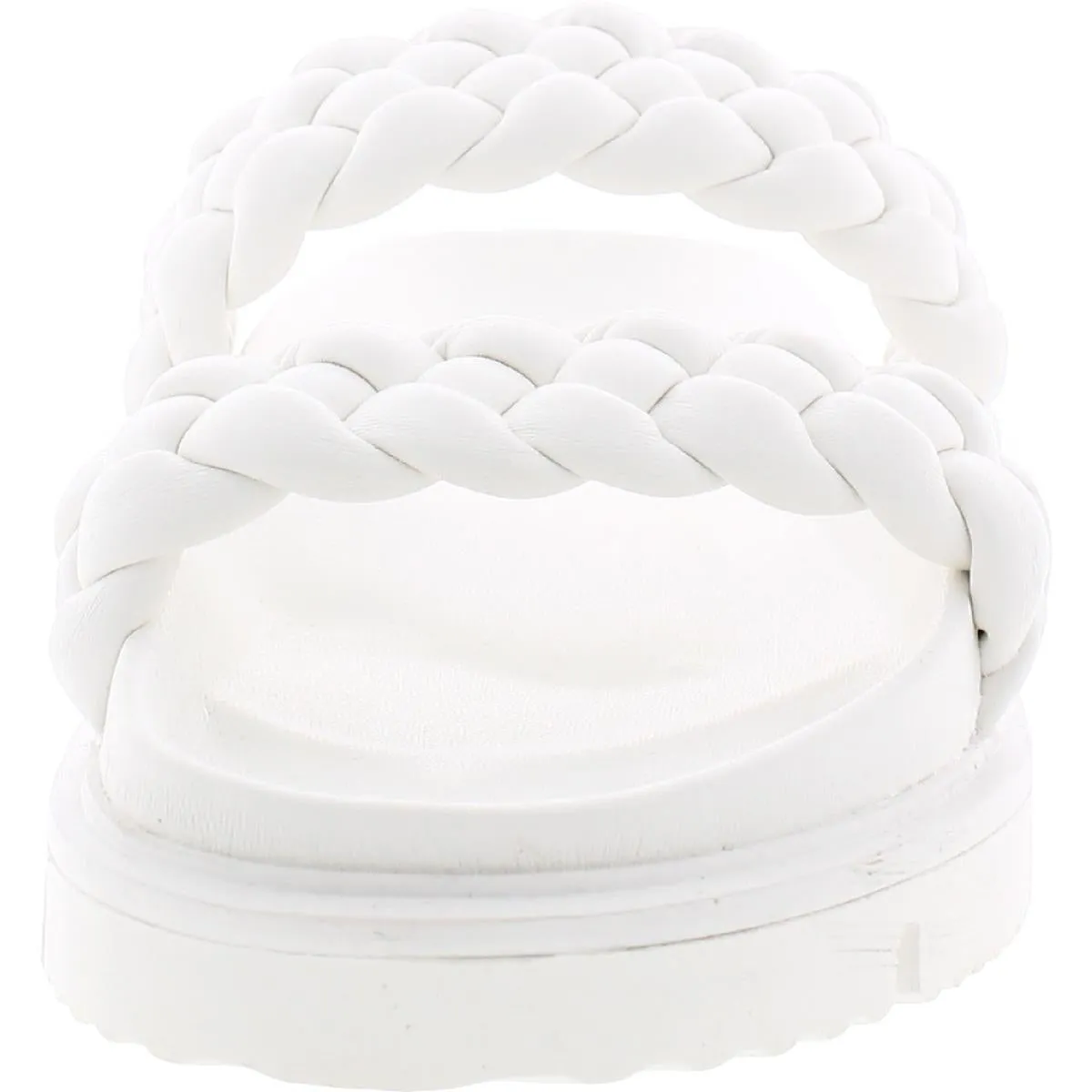 Brade Womens Faux Leather Slides Platform Sandals