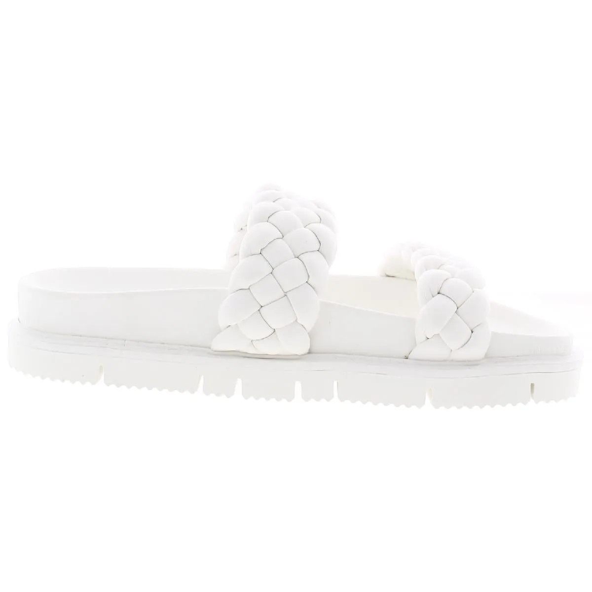 Brade Womens Faux Leather Slides Platform Sandals