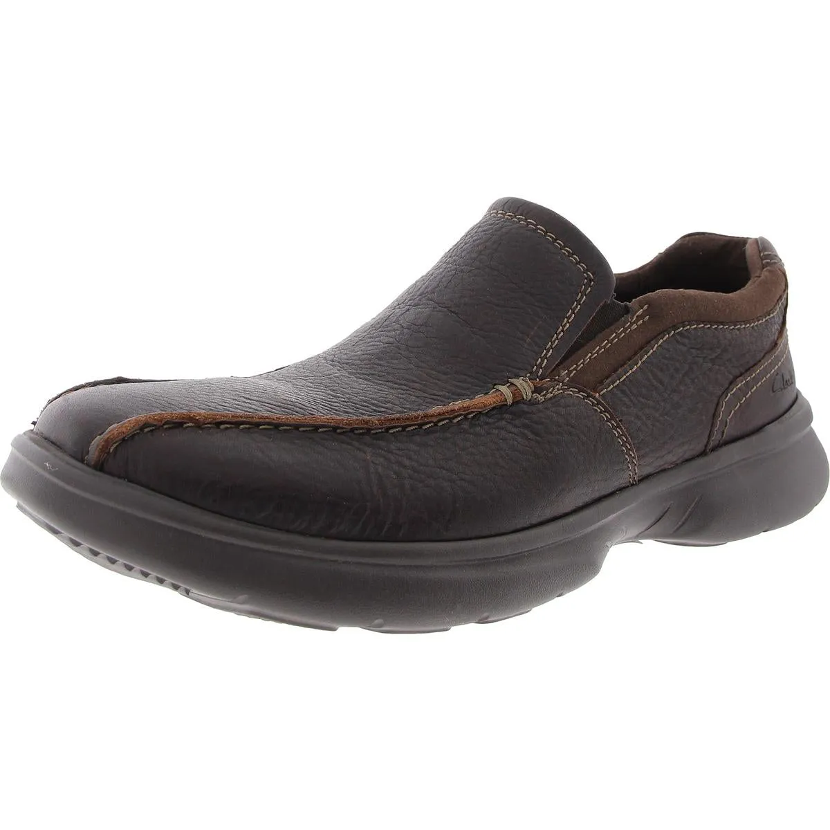 Bradley Step Mens Leather Slip On Loafers