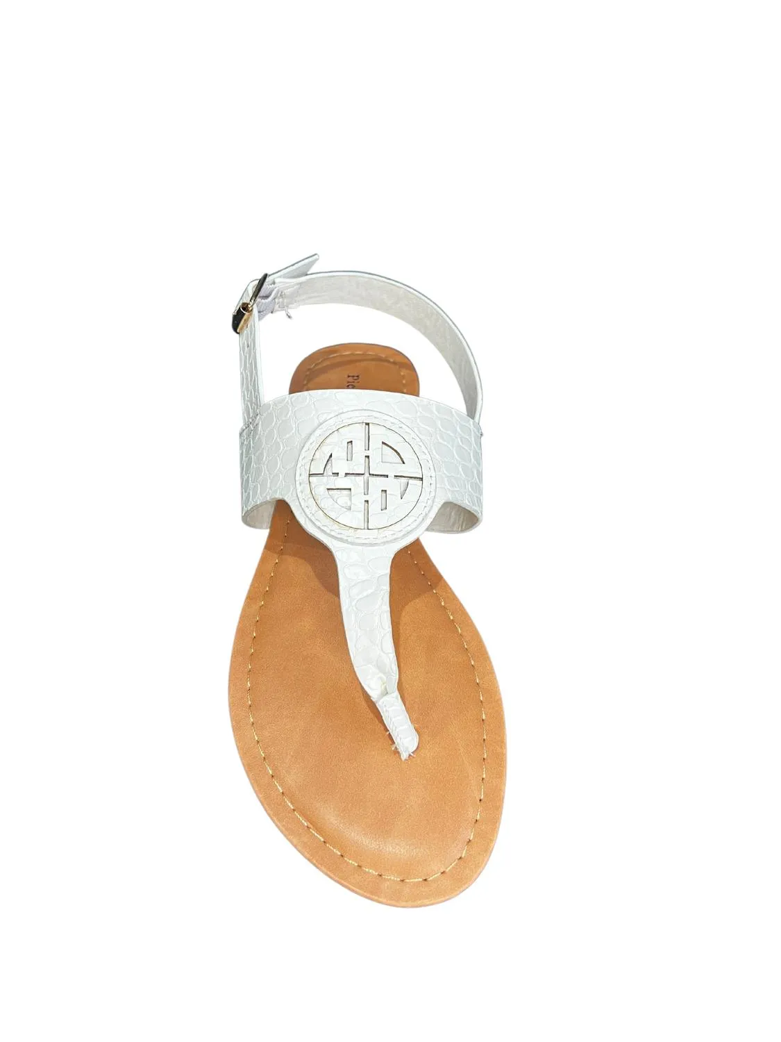 Bright Light Flip Flops In White