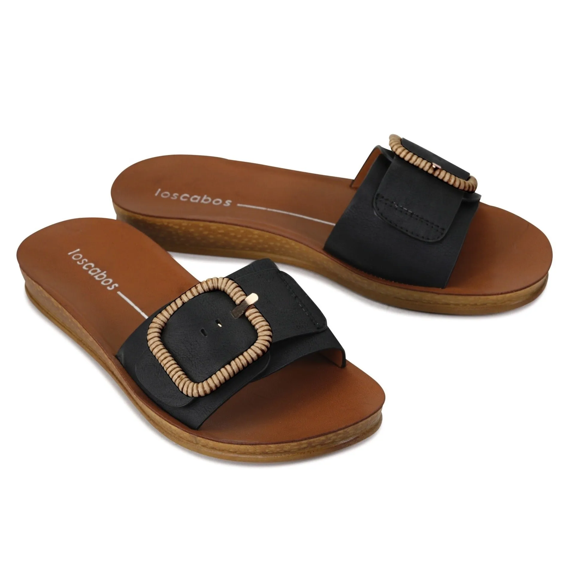 BRIO BUCKLE SLIDE SANDAL