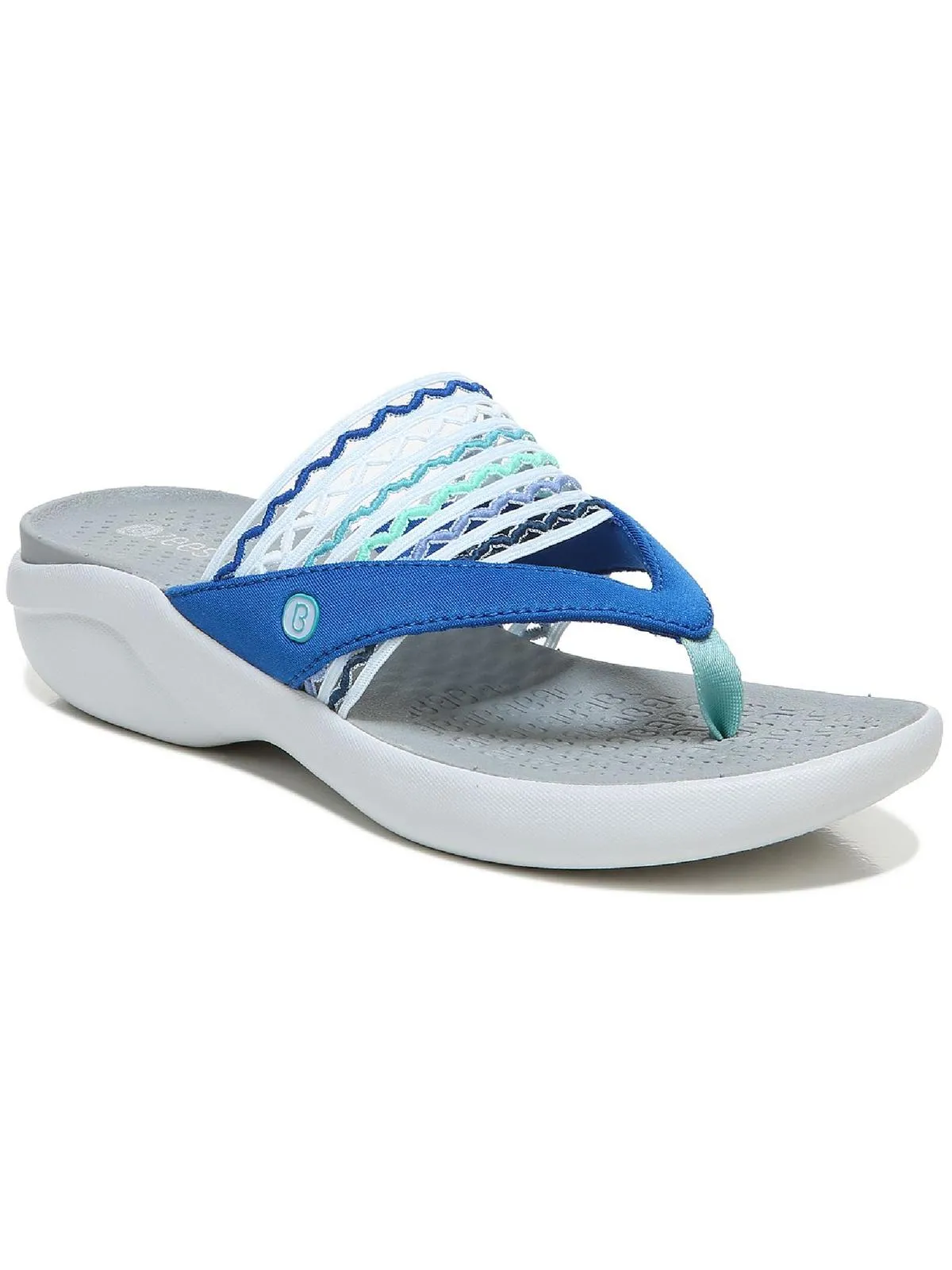 Cabana Womens Slip On Wedge Flip-Flops