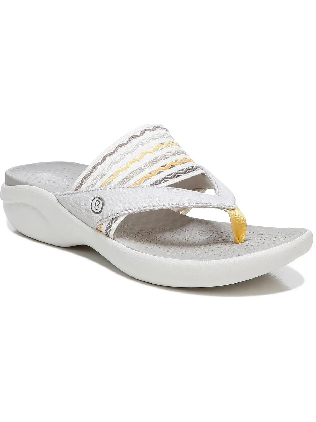 Cabana Womens Slip On Wedge Flip-Flops