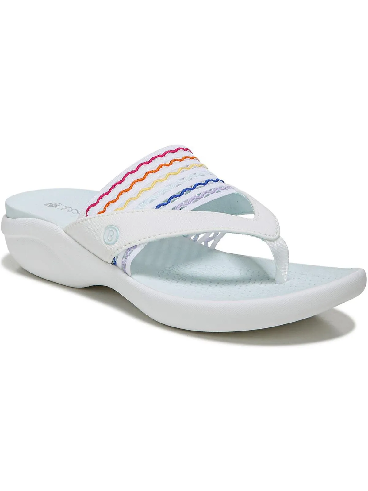 Cabana Womens Slip On Wedge Flip-Flops