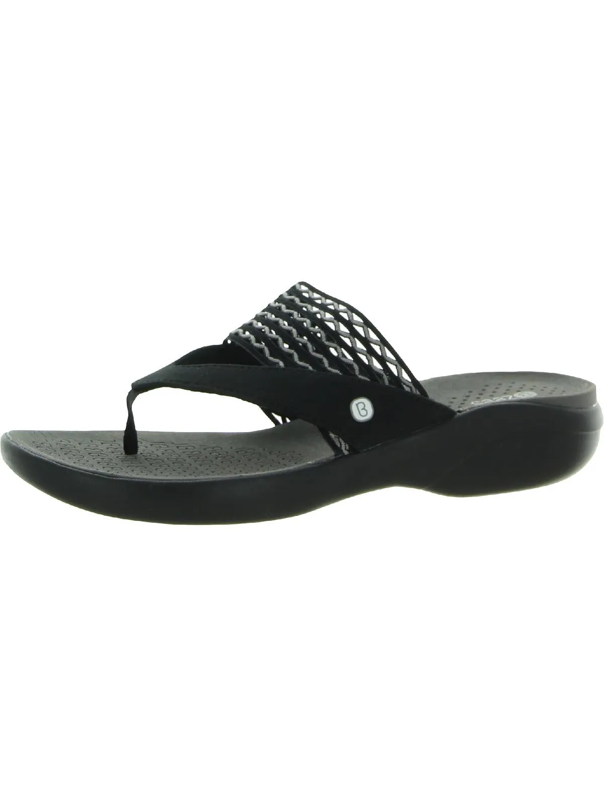 Cabana Womens Slip On Wedge Flip-Flops