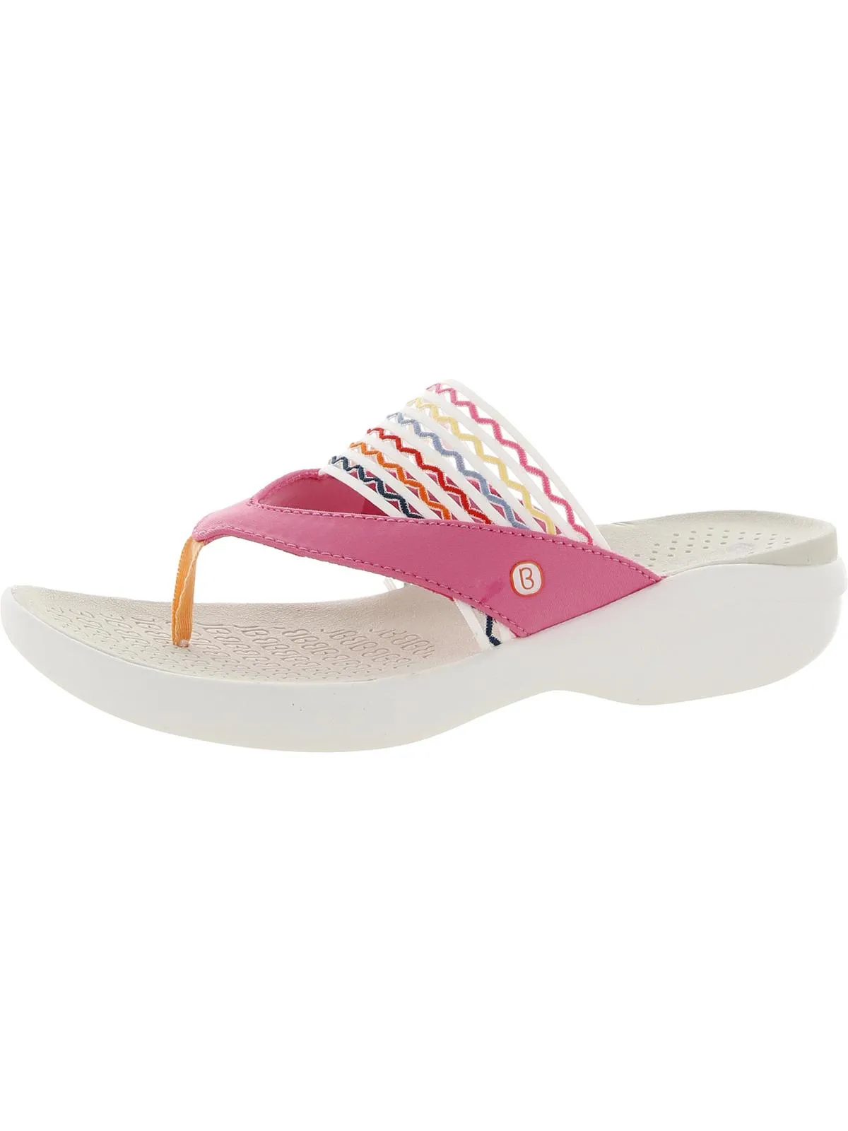 Cabana Womens Slip On Wedge Flip-Flops