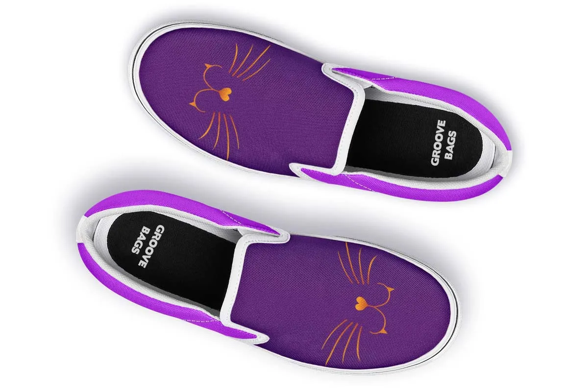 Cat Face Slip-On Shoes