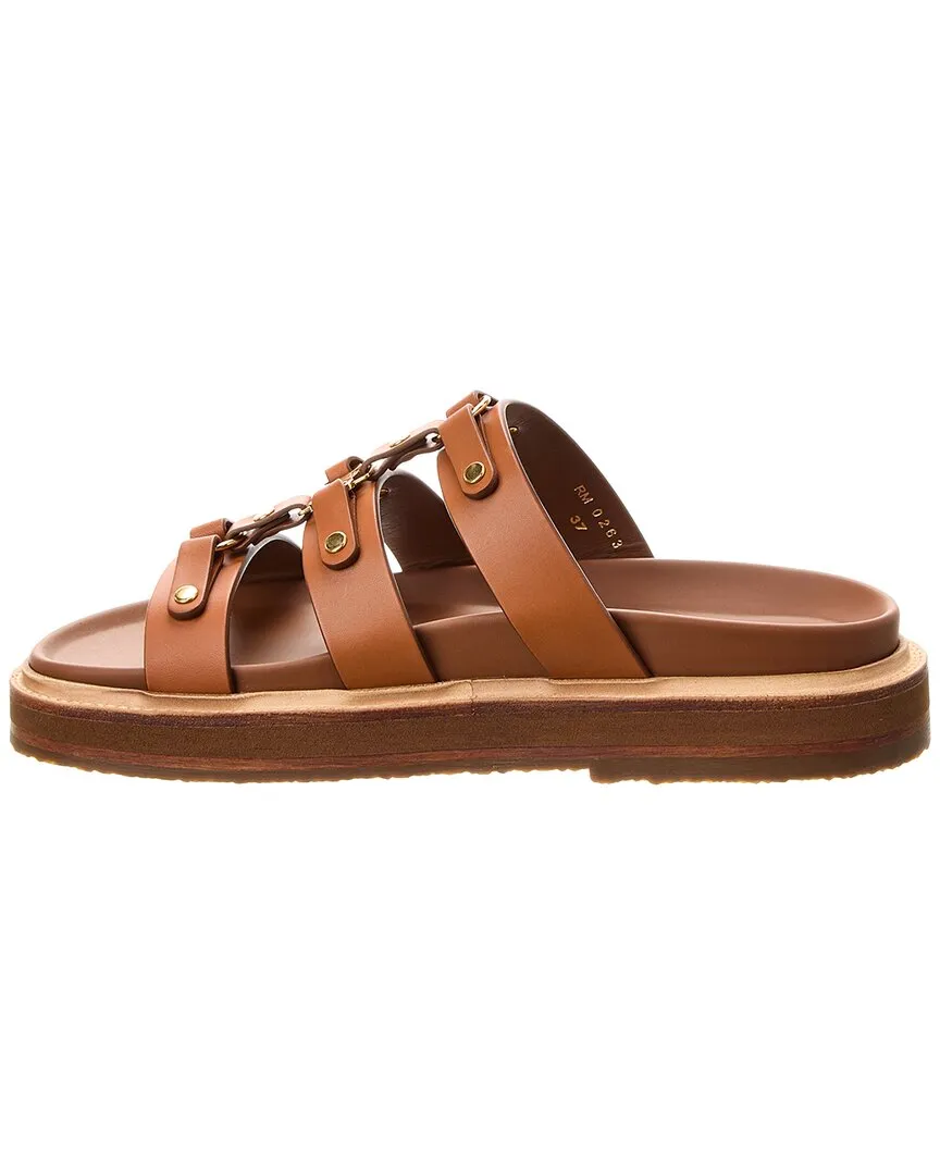 CELINE Tippi Leather Slide
