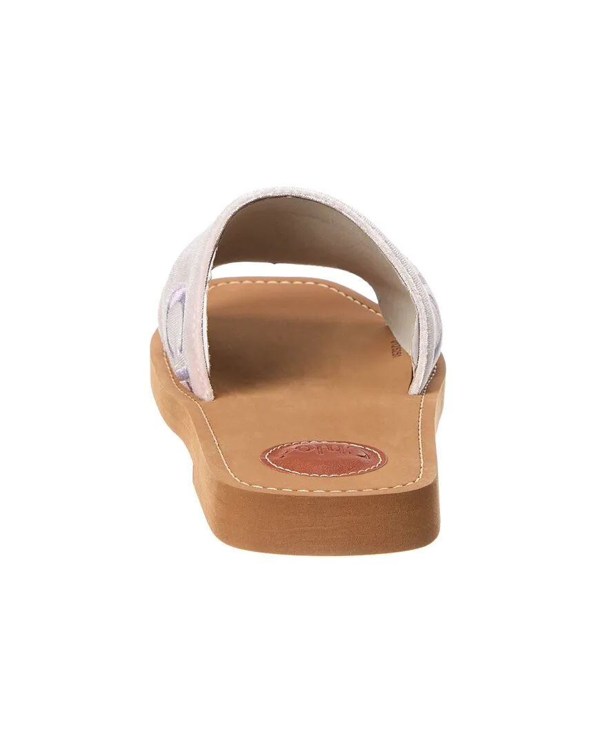 Chloé Woody Velvet Slide