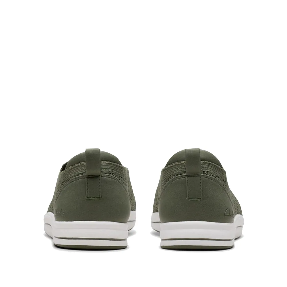 Clarks Women's Breezey Izzy Slip On in Olive