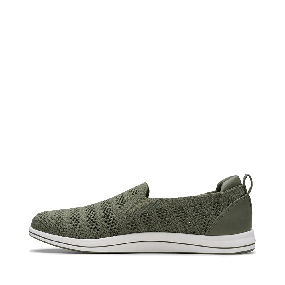 Clarks Women's Breezey Izzy Slip On in Olive