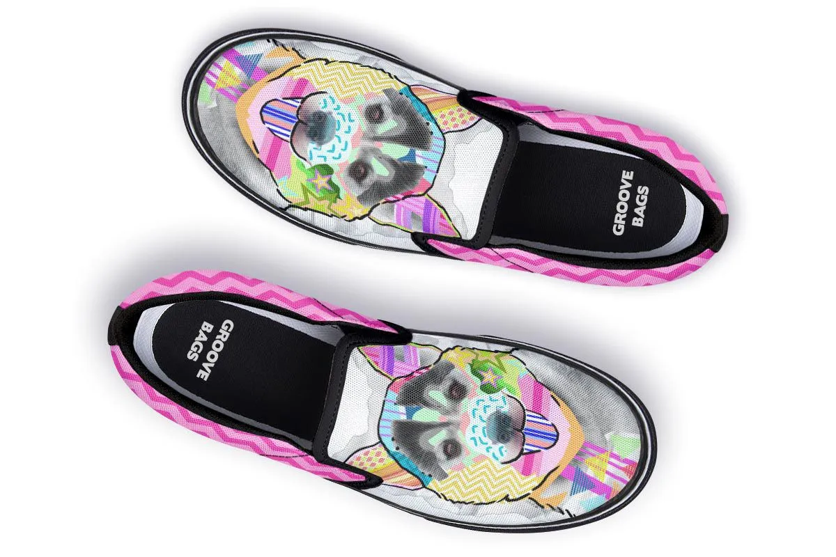 Collage Pup Husky Slip-On Shoes