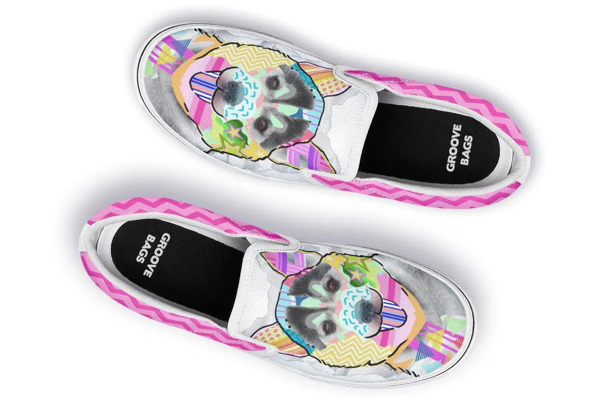 Collage Pup Husky Slip-On Shoes