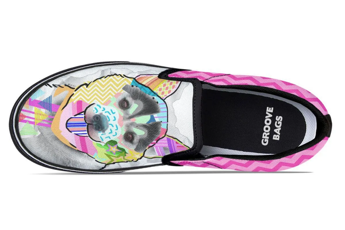 Collage Pup Husky Slip-On Shoes