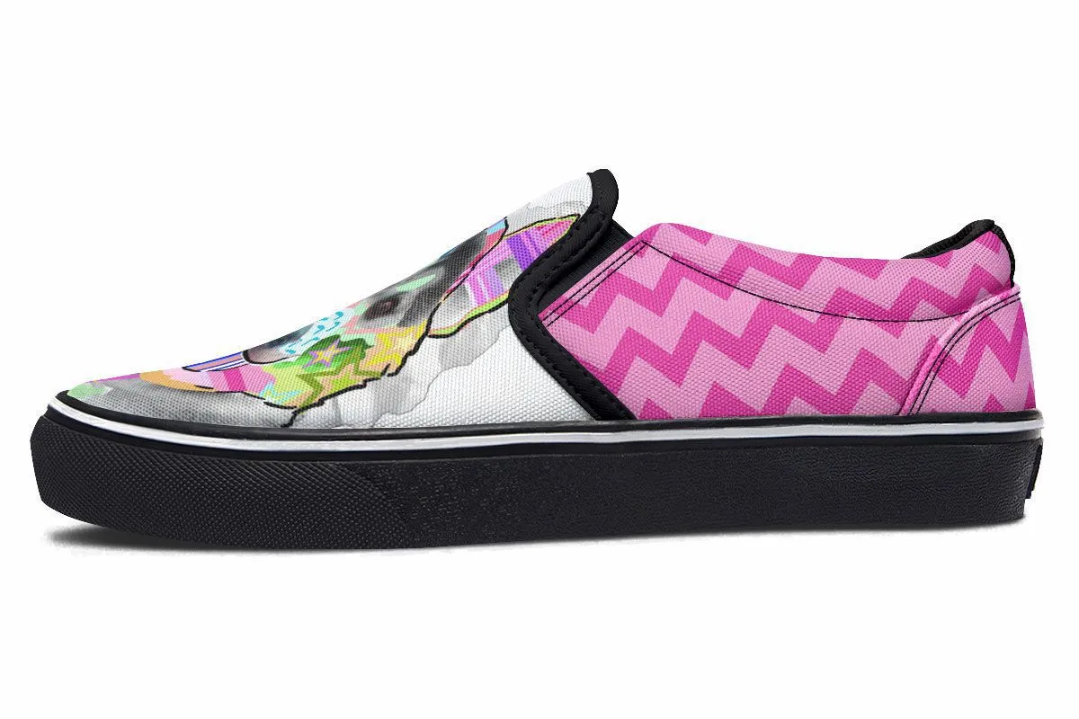 Collage Pup Husky Slip-On Shoes