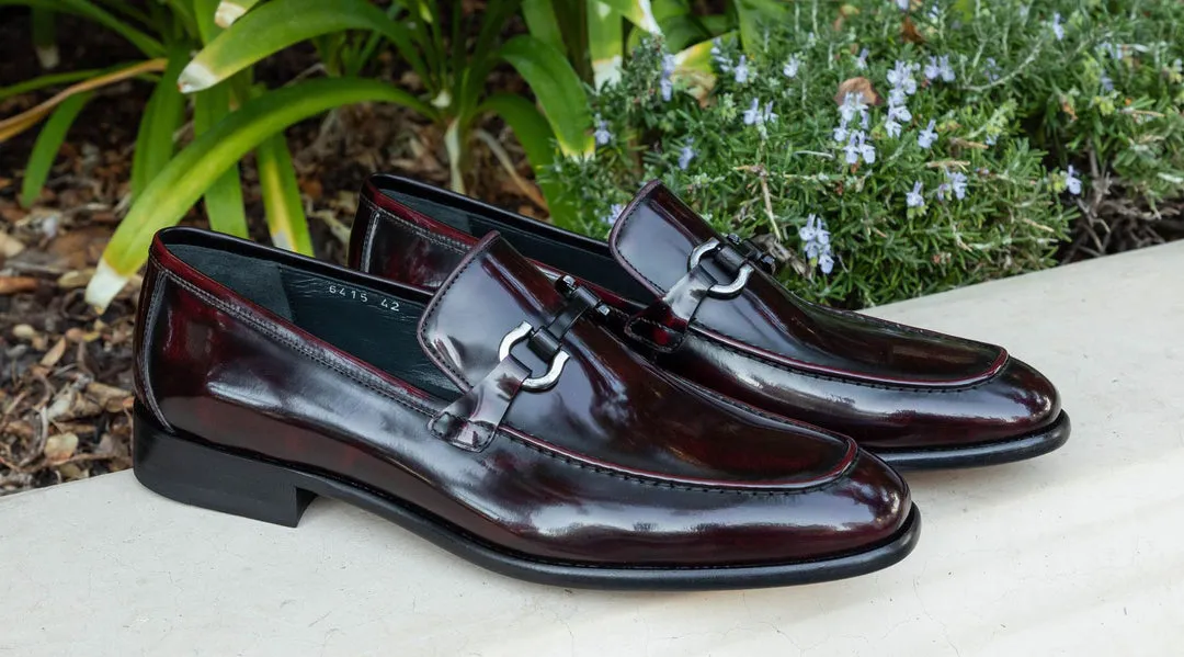 Corrente 6415 Calfskin slip-on Loafer  - Burgundy