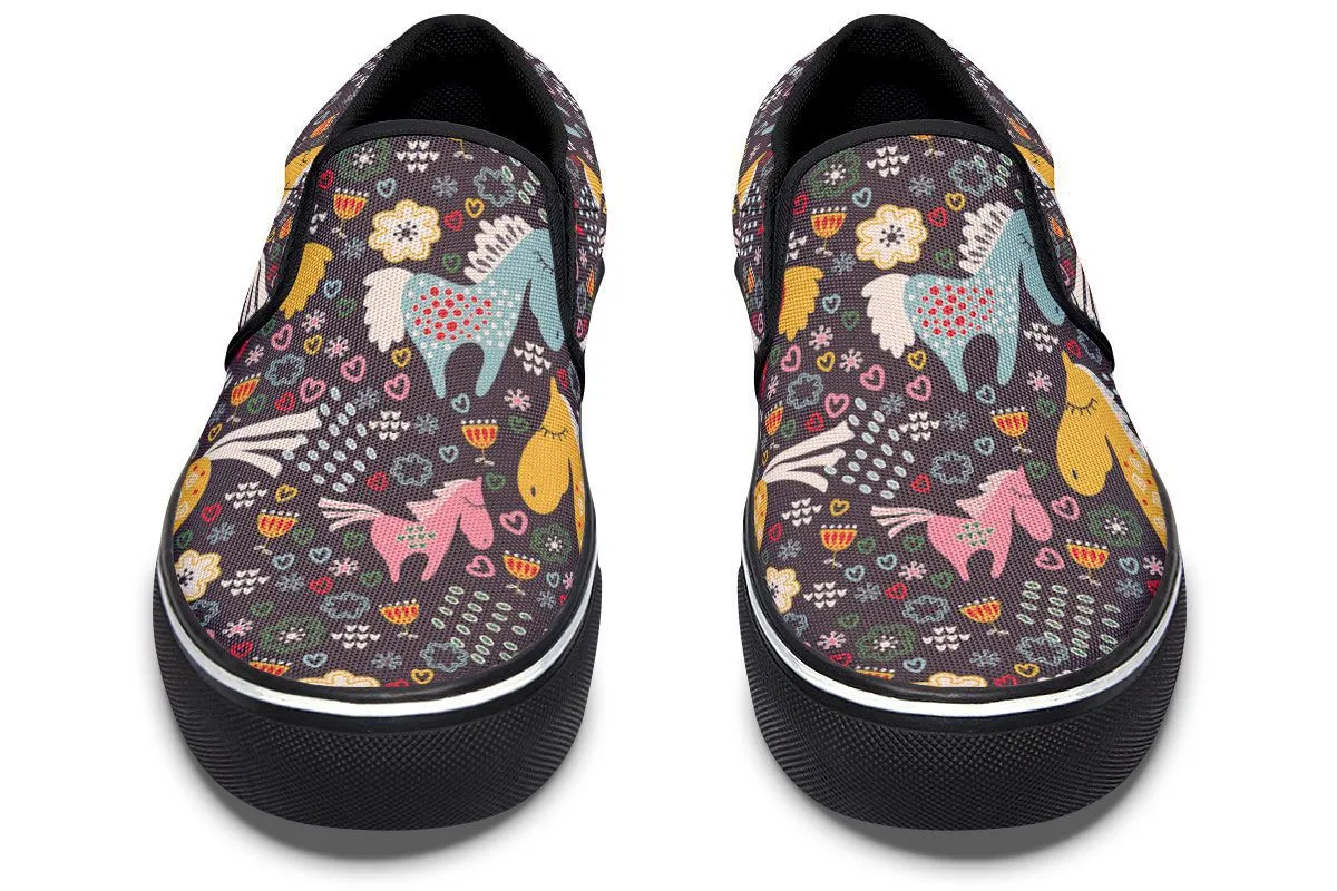 Cute Horse Slip-On Shoes