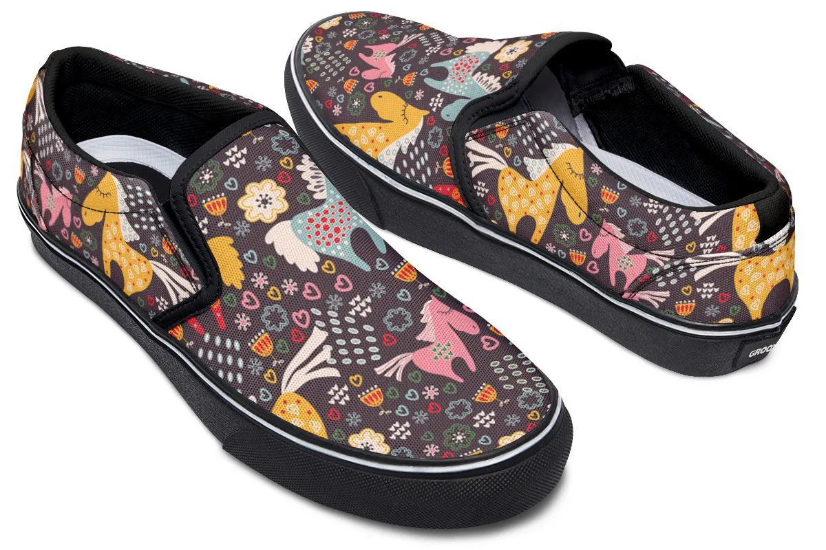 Cute Horse Slip-On Shoes