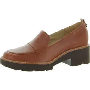 Darry Womens Lugged Sole Slip On Loafer Heels