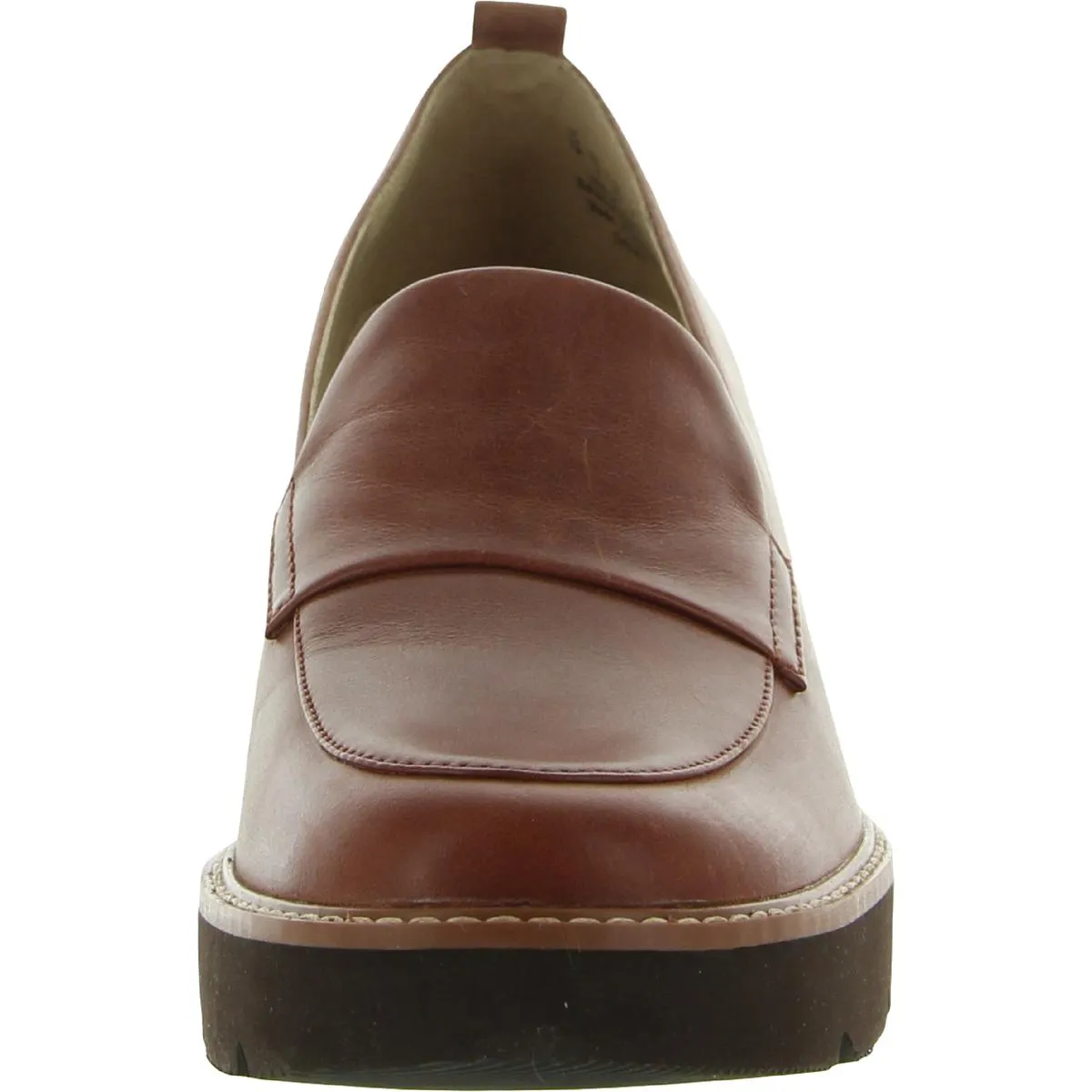 Darry Womens Lugged Sole Slip On Loafer Heels