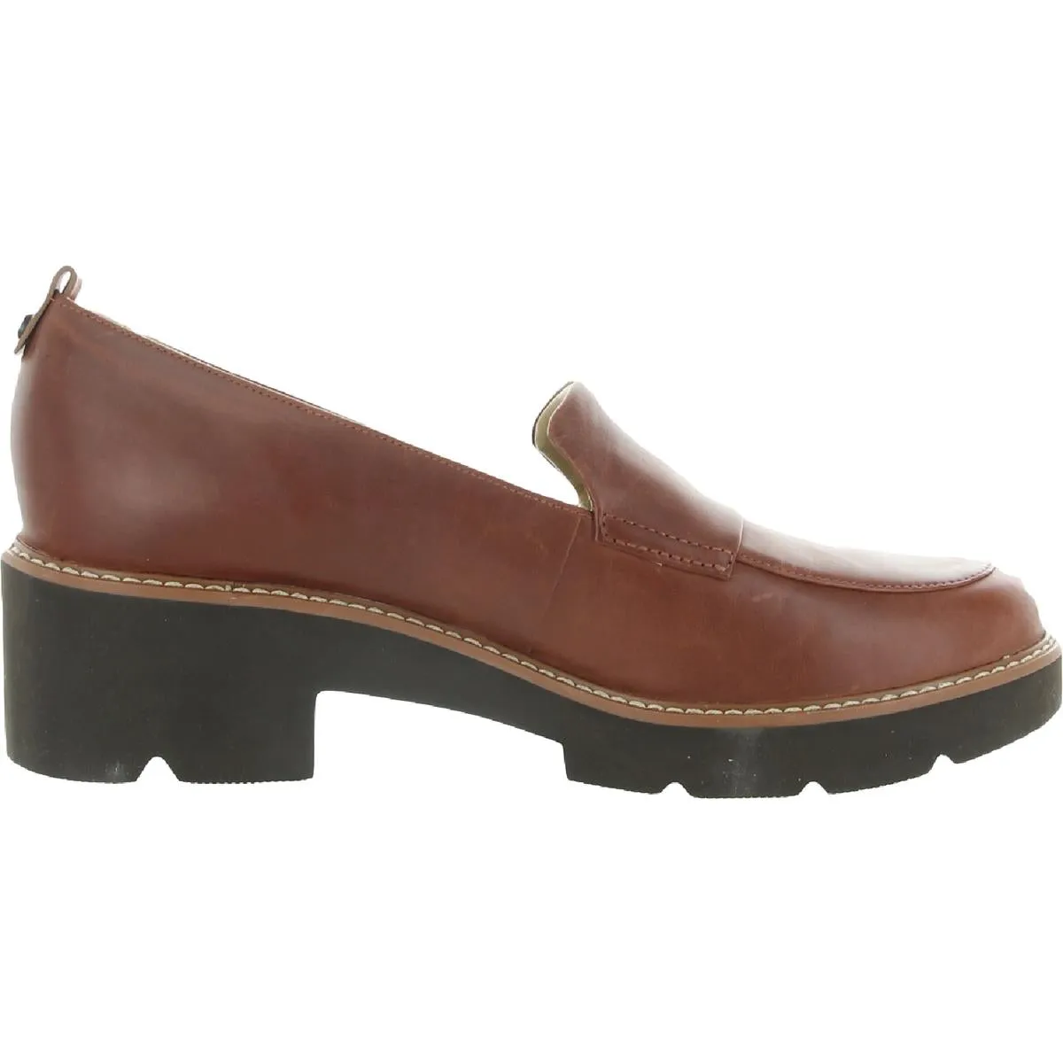 Darry Womens Lugged Sole Slip On Loafer Heels