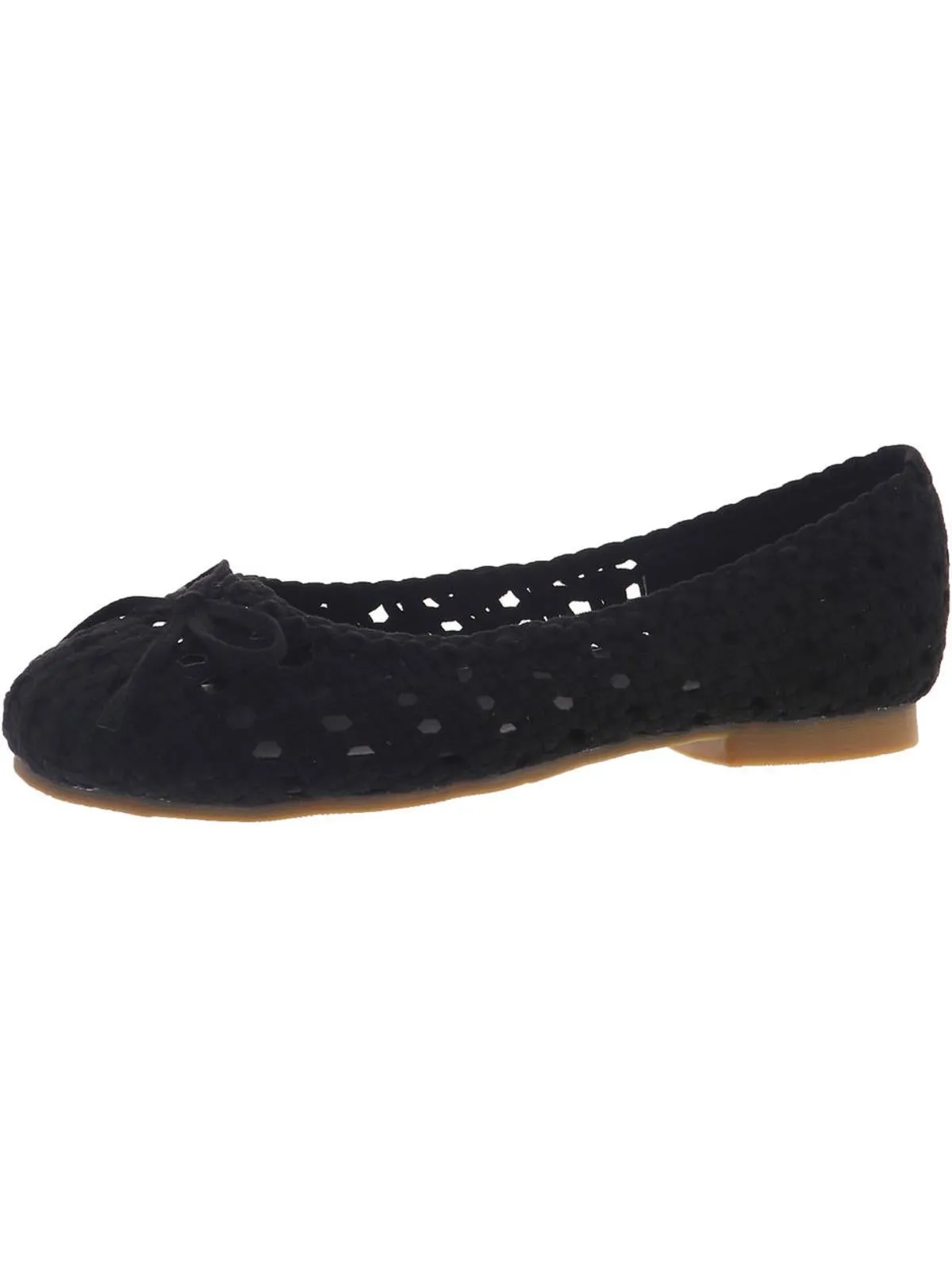 Dawn Womens Slip On Woven Ballet Flats