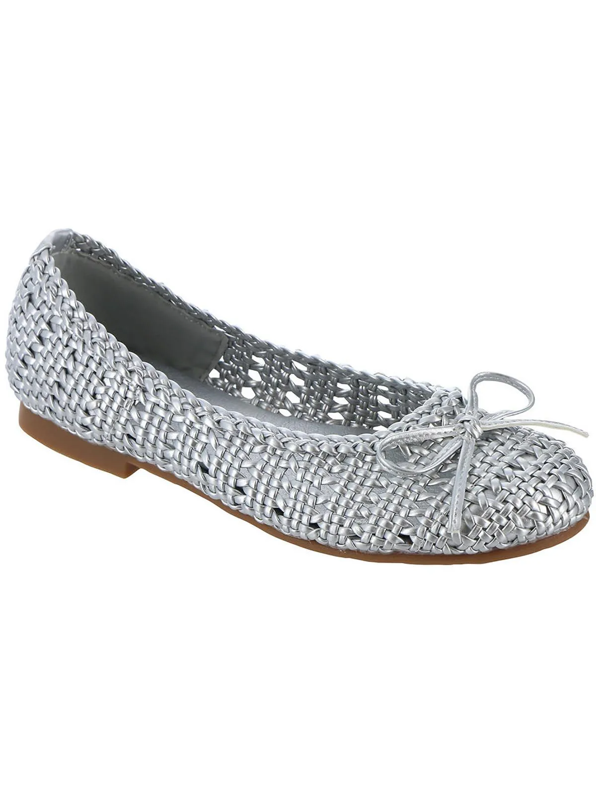 Dawn Womens Slip On Woven Ballet Flats