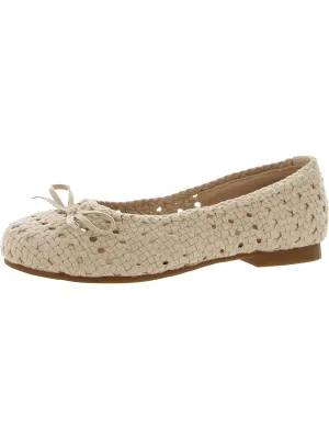 Dawn Womens Slip On Woven Ballet Flats
