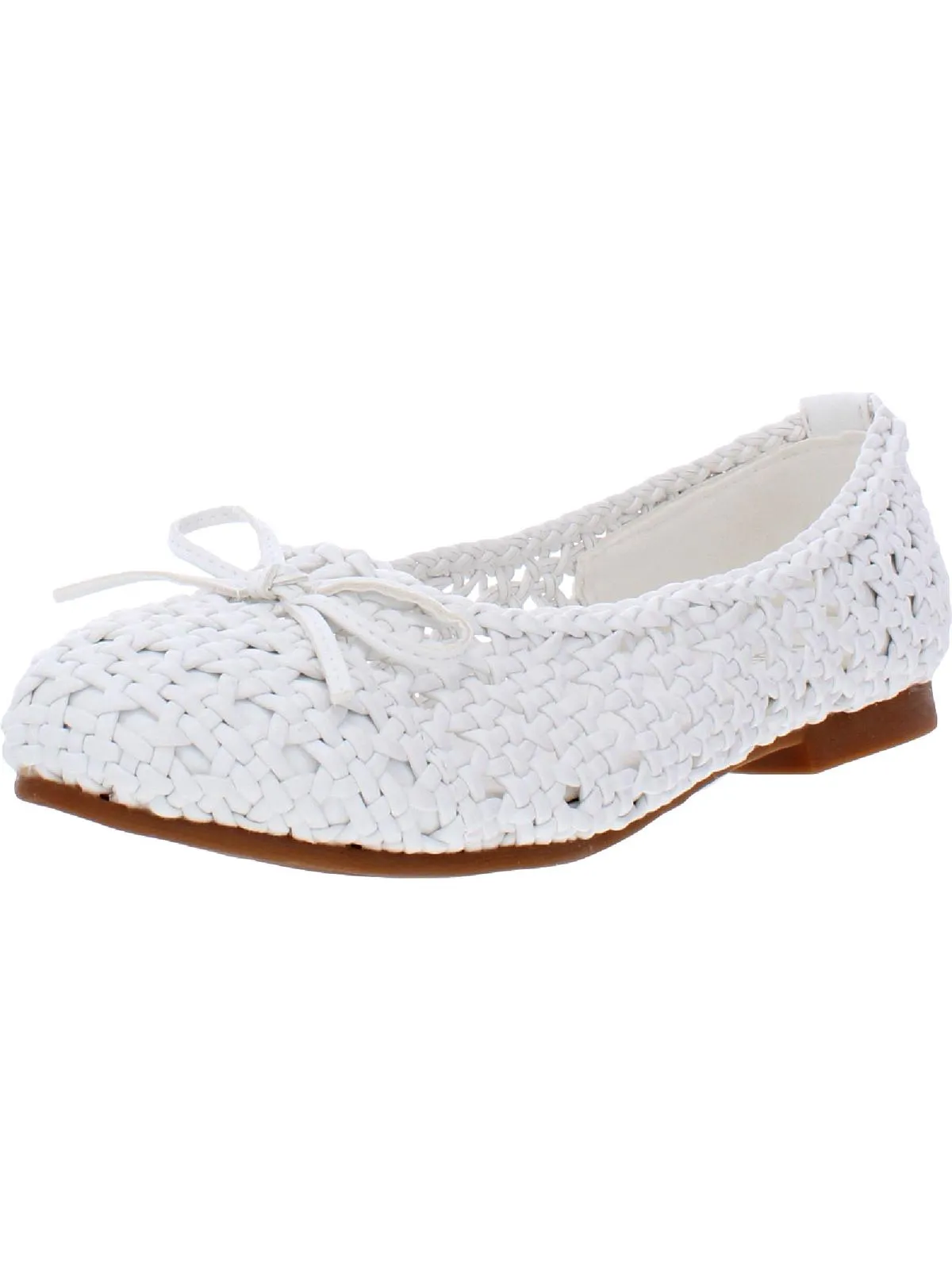 Dawn Womens Slip On Woven Ballet Flats