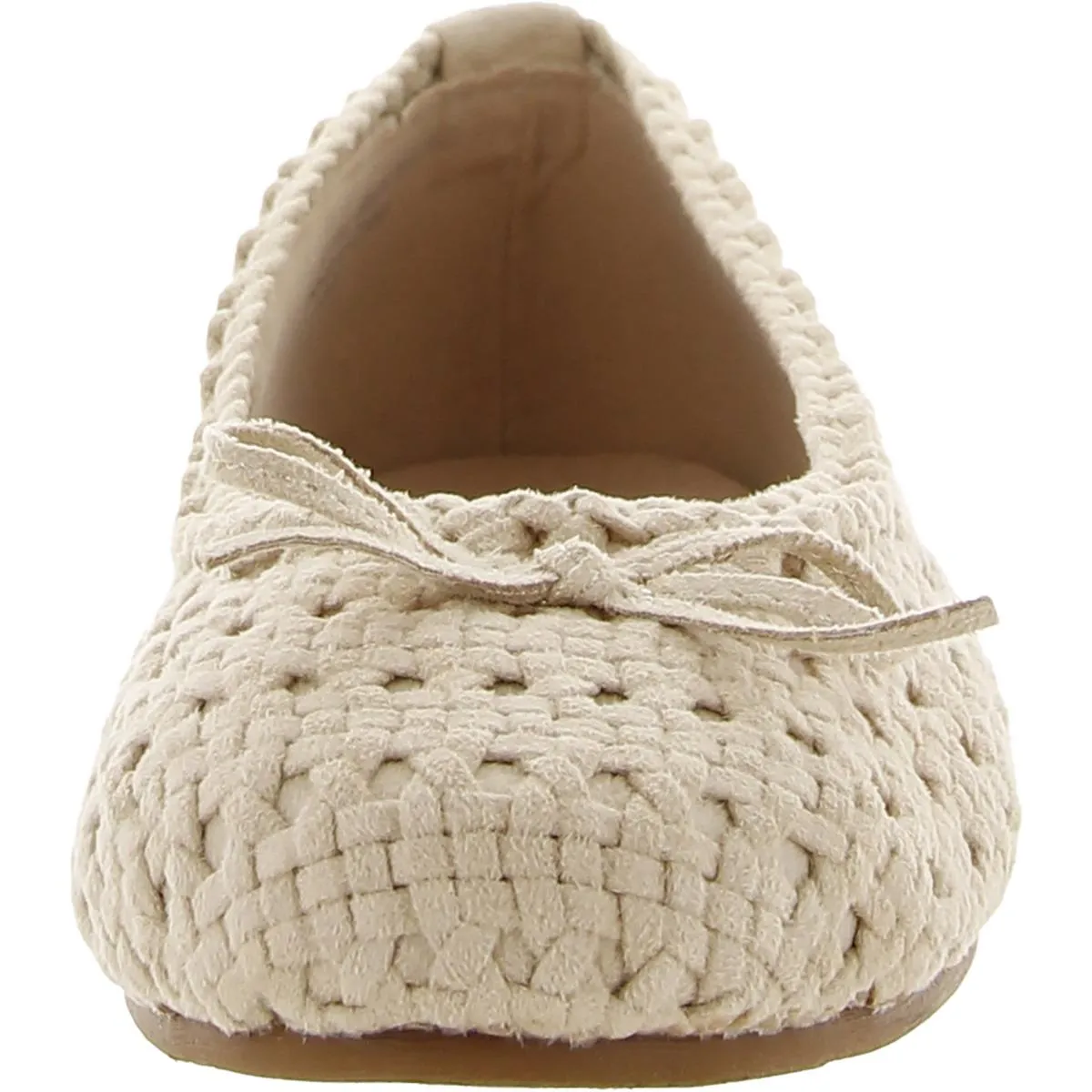 Dawn Womens Slip On Woven Ballet Flats