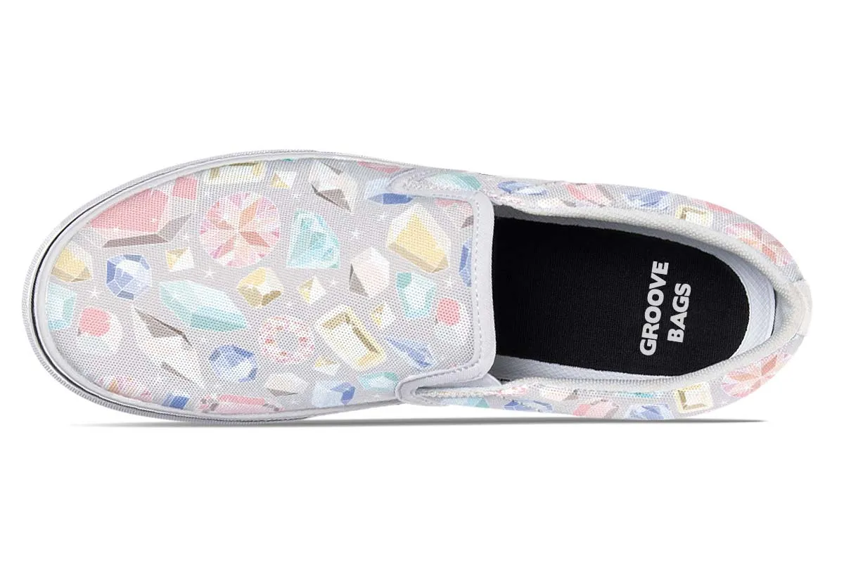 Diamond Pattern Slip-On Shoes