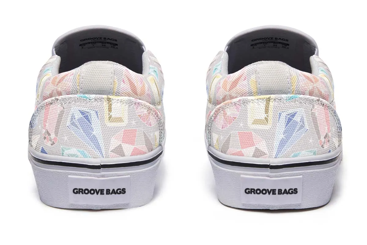 Diamond Pattern Slip-On Shoes