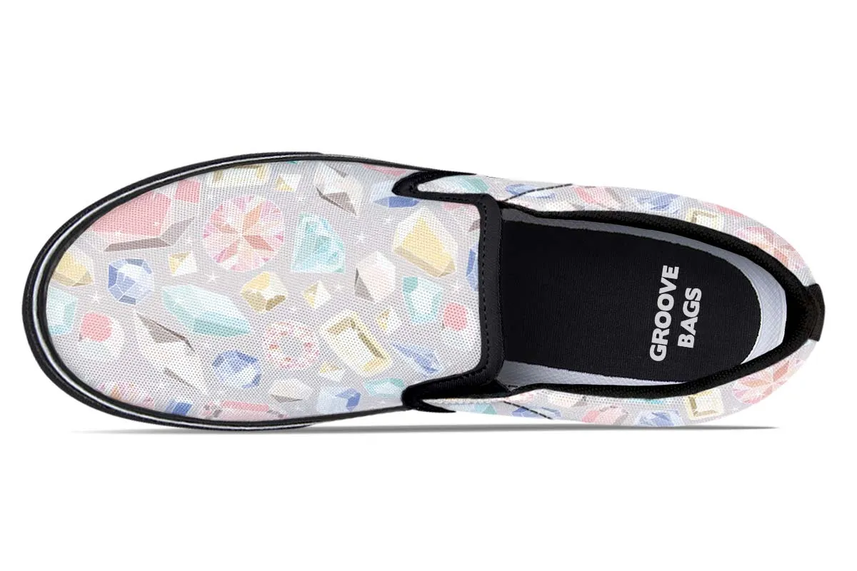 Diamond Pattern Slip-On Shoes