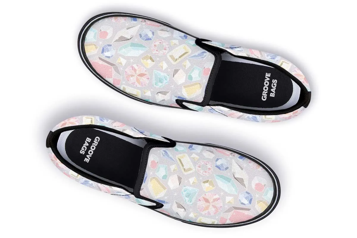 Diamond Pattern Slip-On Shoes