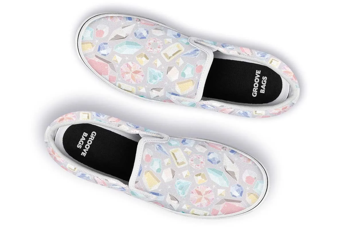 Diamond Pattern Slip-On Shoes