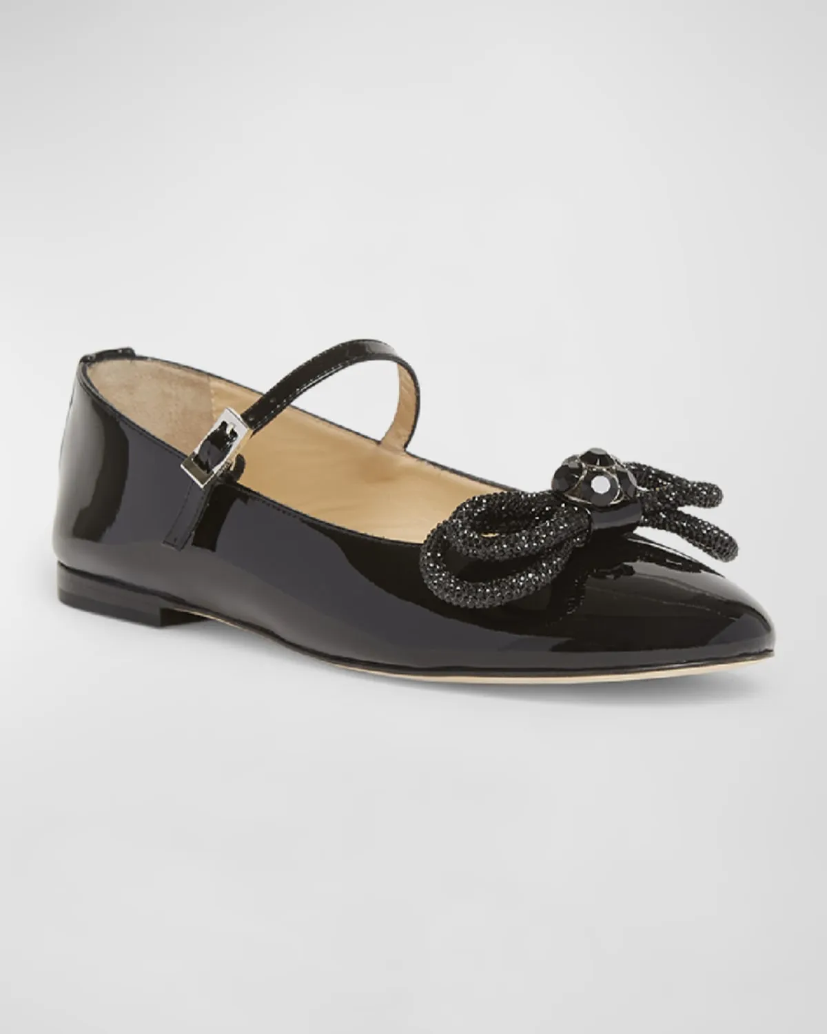 Double Bow Patent Mary Jane Flats