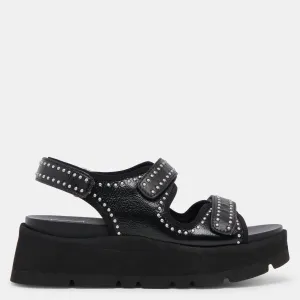 Dubai Stud Sandals Midnight Crinkle Patent