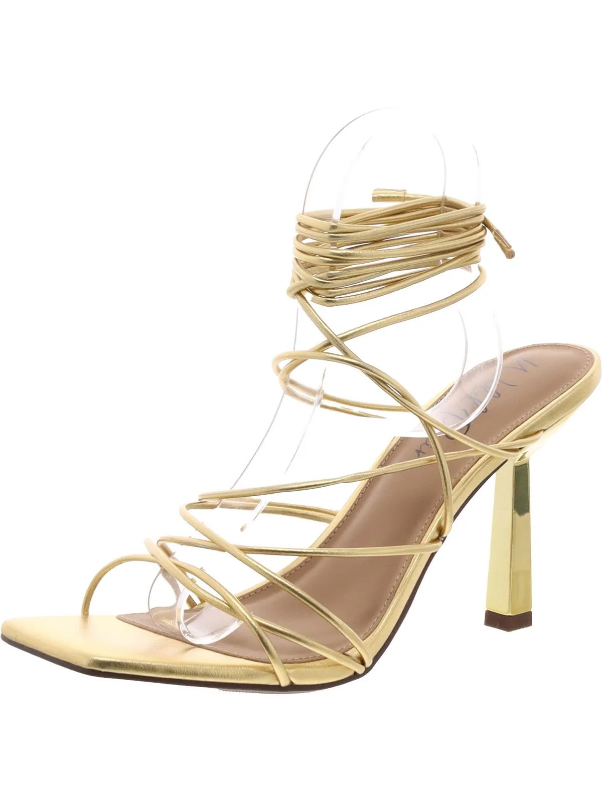 Eross Womens Slip On Strappy Heels